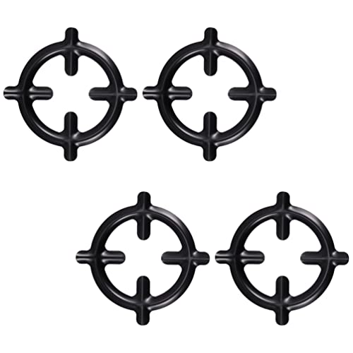 Cabilock Gaskocher Aufsatz Gaskocher Aufsatz 4 Pcs Gusseisen Wok Ring Nicht Herd Trivet Küche Wok Unterstützung Ring Kochfeld Pan Halter Stehen Gas Kochfeld Milch Topf Halter Gasherdhalter von Cabilock