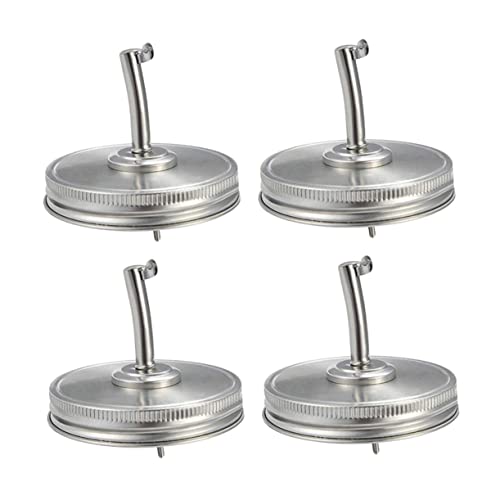 Cabilock 4stücke Ausgießer Für Einmachgläser Aus Edelstahl Glasdeckel Mit Silikondichtung Kompatibel Mit Einmachgläsern Zum Abfüllen Von Öl Essig Likör Und Anderen Flüssigkeiten von Cabilock