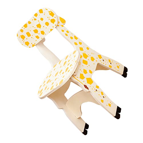Cabilock Giraffenstuhl für Holzstuhl mit Rückenlehne für Frühe Bildung Leicht zu Reinigen Sichere Ecken Ergonomisches Design für Bequemes Sitzen von Cabilock