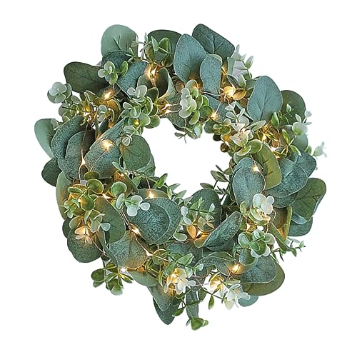 Cabilock Realistische Künstliche Eukalyptus-kranzlichter Dekorative Girlande Für Zuhause Und Hochzeit Cabilock Realistische Künstliche Eukalyptus-kranzlichter Dekorative Girlande Für Zuhause Und Hochzeit von Cabilock
