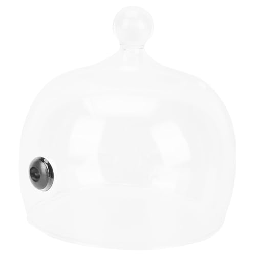 Cabilock Glas Food Cover mit Griff Transparenter Robuster Abdeckhaube für Kuchen Brot Snacks Mikrowellen Spülmaschinengeeignet Stilvoller Haushalts meal Cover für Küche und Gastronomie von Cabilock