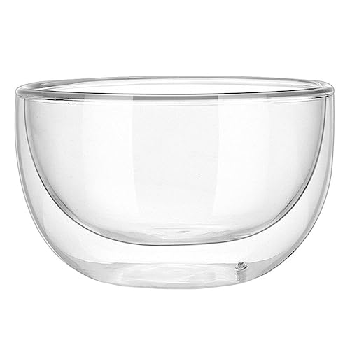 Glas Getreide Schüssel Doppelwandige Glas Suppe Schalen Klar Fruit Salat Schüssel Dessert EIS Portion Glaswaren für Home Cafe von Cabilock