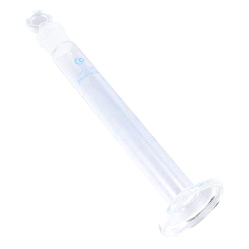 Cabilock Glas Messzylinder mit Stopfen Dickwandiger Hitzebeständiger Labormesszylinder Klare Einteilung Chemikalienresistent Geeignet für Labor Schule und Haushalt 25 mL von Cabilock
