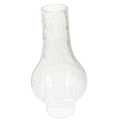 Cabilock Glas öllampenschirm mit Rissiger Textur Winddichter Transparenter Kerosinlampen ersatzschirm Hitzebeständiger Vintage stil für Petroleum Tischlampen Dekorativer Lampenschirm aus von Cabilock