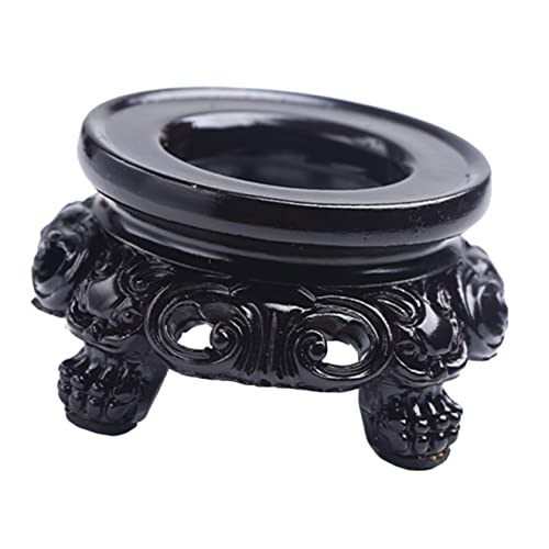 Cabilock Glaskugelhalter 1Pc Shui Marmor Show Einweihungsparty Carving Home Storage Tischplatte Diamant Fotografie Schwarz Hohl Halter Vintage- Erzählen Fotokugel Ständer Fotokugel Ständer von Cabilock