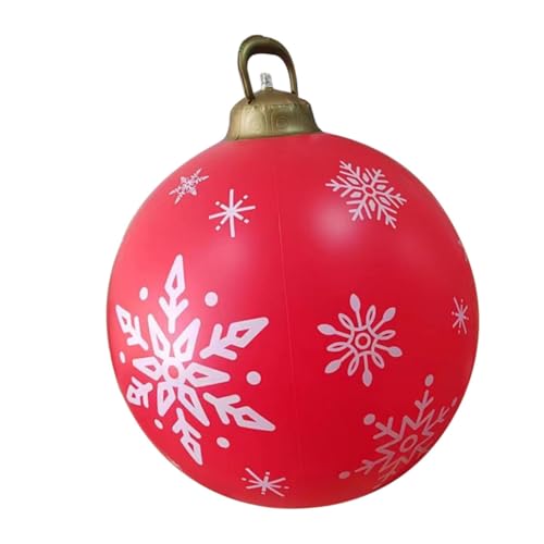 Cabilock Große Aufblasbare PVC Weihnachtskugel Rote Schneeflocken Weihnachtsdeko Wetterfeste Outdoor Dekoration für Garten Party und Festliche Weihnachtsbaumgestaltung Cabilock Große Aufblasbare PVC Weihnachtskugel Rote Schneeflocken Weihnachtsdeko Wetterfeste Outdoor Dekoration für Garten Party und Festliche Weihnachtsbaumgestaltung von Cabilock
