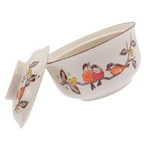 Cabilock Keramikschüssel Mit Deckel Ramen-schüssel Suppenschüssel Aus Keramik Große Nudelschüssel Für Suppe Reis Und Instantnudeln Lebensmittelecht Und Langlebig von Cabilock