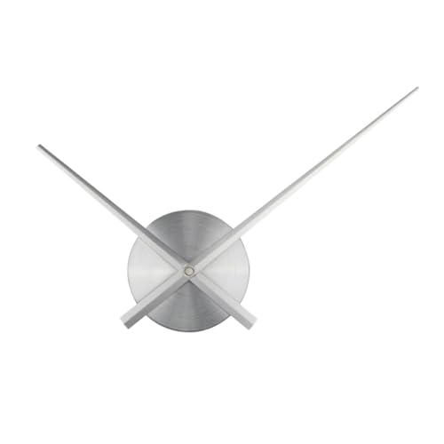 Cabilock Große Wanduhr mit Langem Zeiger aus Metall Geräuschlos Dekorativ für Wohnzimmer Schlafzimmer Büro Installieren und Silber von Cabilock