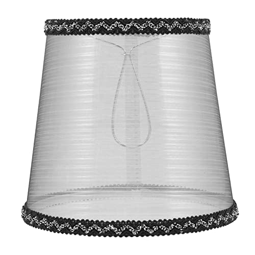 Cabilock Kronleuchterschirm aus Stoff Kleiner Lampenschirm für Deckenlampen Clip On Design Dekorativ und Praktisch Geeignet für Tischlampen und Wandlampen von Cabilock