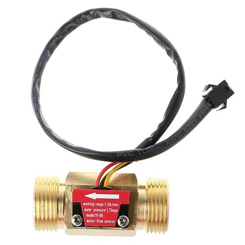 Cabilock Hall Flow Punkte Turbine Wasserflussmesser mit Temperaturerkennungsprobe für Wasserkocher Wasserspender Wasserreiniger und Mehr von Cabilock