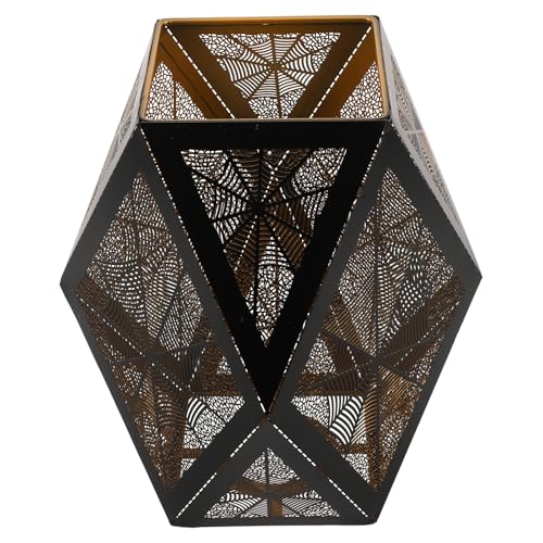 Cabilock Halloween-Lampenschirm-Abdeckung: Schwarzer Spinnennetz-Lampenschirm – kleine Metall-Lichtabdeckung für Steh-Nachttischlampe – festliche Party-Innenausstattung, 20,1 x 14,8 cm Cabilock Halloween-Lampenschirm-Abdeckung: Schwarzer Spinnennetz-Lampenschirm – kleine Metall-Lichtabdeckung für Steh-Nachttischlampe – festliche Party-Innenausstattung, 20,1 x 14,8 cm von Cabilock