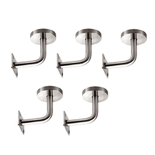 Cabilock Handlaufhalter Gerade Auflage 5 Treppenwandhalterungen Handlaufhalterung Wandhalter Handlaufhalter Treppengeländer Unterstützung Zubehör 6X8cm Handlauf Halterungen Gerade von Cabilock