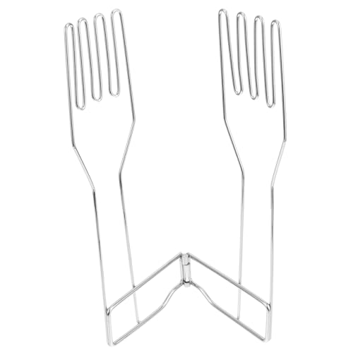 Cabilock Handschuh trockengestell Klappbar mit Scharnier Multifunktionaler Küchenhalter für Handschuhe Geschirrtücher und Utensilien Platzsparend Langlebig Silberner Edelstahl halter von Cabilock