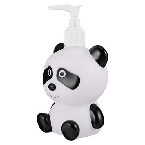 Cabilock Handwaschflasche- Kinder Seifenspender Cartoon Flaschenspender Leere Shampooflaschen (Schwarzer Weißer Panda 300 Ml) von Cabilock