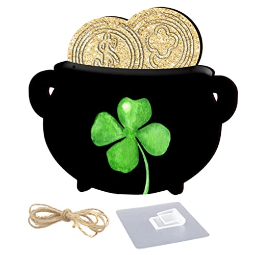 Cabilock Hangtag Aus Holz St. Patricks Day Haustürschild St. Patricks Partygeschenke Kleeförmiges Willkommensschild St Patricks Day Haustür Dekoration Holzschilder Irland Haushalt Linde von Cabilock