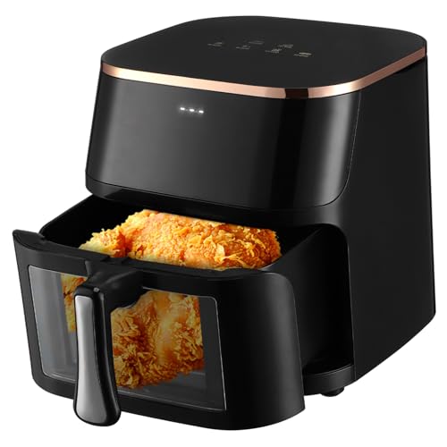 Cabilock Heißluftfritteuse mit Sichtfenster und Touchscreen Multifunktionale Elektrische Air Fryer für Gesundes Kochen Schnelle Luftzirkulation Großer Fassungsvermögen für Gemüse und Cabilock Heißluftfritteuse mit Sichtfenster und Touchscreen Multifunktionale Elektrische Air Fryer für Gesundes Kochen Schnelle Luftzirkulation Großer Fassungsvermögen für Gemüse und von Cabilock