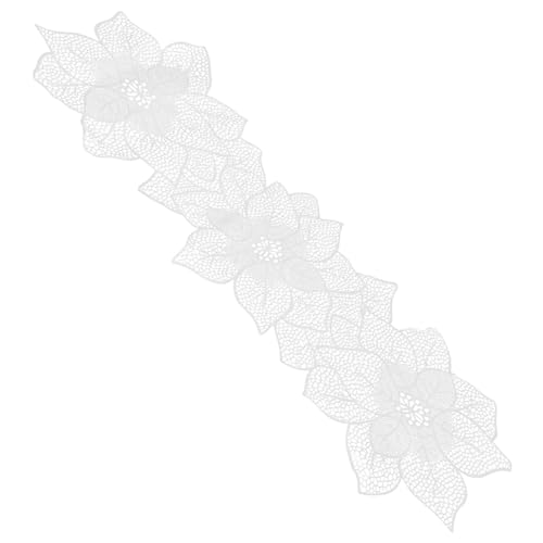 Cabilock Hohlblumen Tischläufer Silber PVC Platzset rutschfest Hitzebeständig Hitzeschutz Tischdeko für Esszimmer Küche Cabilock Hohlblumen Tischläufer Silber PVC Platzset rutschfest Hitzebeständig Hitzeschutz Tischdeko für Esszimmer Küche von Cabilock