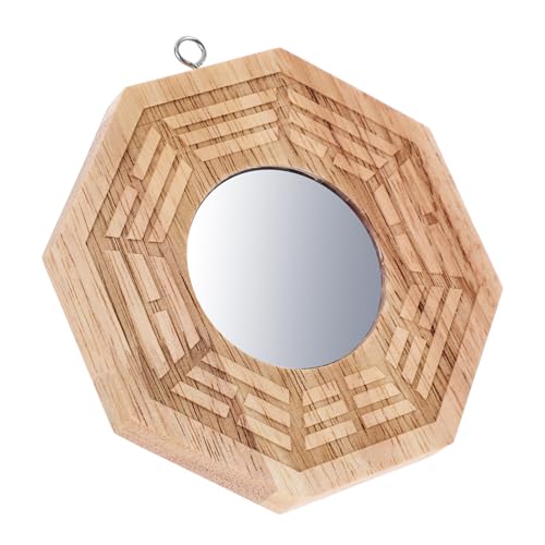 Cabilock Holz Bagua Spiegel Konvexer Wandspiegel mit Einzigartigem Bagua Handgefertigte Feng Shui für Büro Zuhause und Studienraum Bringt von Cabilock