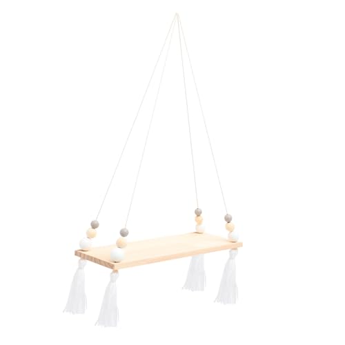 Cabilock Holz Hängeregal mit Quasten Wandregal für Blumen Dekorativer Aufbewahrungsrahmen Kinderzimmer Holzkunst mit Makramee Stil Weiß Platzsparend für Wohnzimmer und Küche Cabilock Holz Hängeregal mit Quasten Wandregal für Blumen Dekorativer Aufbewahrungsrahmen Kinderzimmer Holzkunst mit Makramee Stil Weiß Platzsparend für Wohnzimmer und Küche von Cabilock