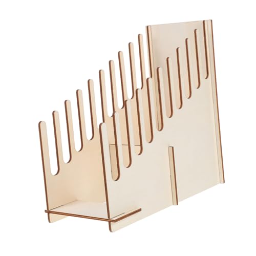 Cabilock Holz Kartenständer für Schreibtisch Eleganter Kartenhalter für Visitenkarten und Grußkarten Robuste Struktur für Büro und Einzelhandel Organisierter Arbeitsplatz Natürliche von Cabilock
