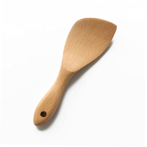 Cabilock Holz Reisspachtel Küchenutensil aus Buchenholz Umweltfreundlicher Sicherer Holzlöffel für Kochen und Servieren für Zuhause Restaurant und Catering Vielseitiger Küchenhelfer von Cabilock