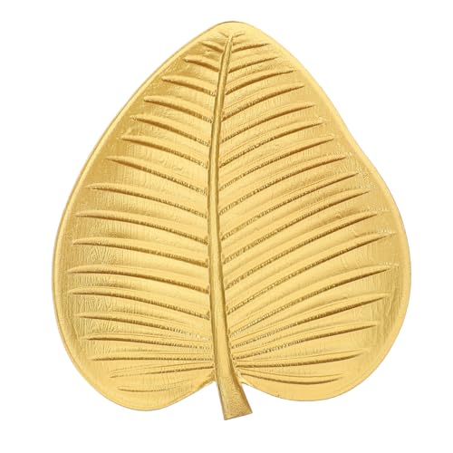 Cabilock Holz Servierplatte Blattform Elegant Sandgestrahlt Kratzfest Vielseitig Für Vorspeisen Schmuck Aufbewahrung Zuhause Frühstück Obst Snacks von Cabilock