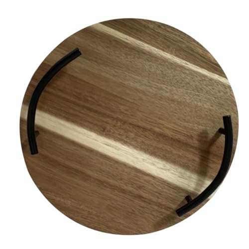 Cabilock Holz Serviertablett Rund mit Ergonomischen Griffen Hitzebeständiges Leichtes Holztablett für Küche Wohnzimmer und Frühstück Multifunktionales Tablett für Snacks Obst und Getränke Cabilock Holz Serviertablett Rund mit Ergonomischen Griffen Hitzebeständiges Leichtes Holztablett für Küche Wohnzimmer und Frühstück Multifunktionales Tablett für Snacks Obst und Getränke von Cabilock