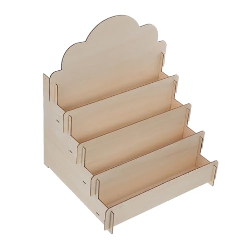 Cabilock Holz display Regal Tragbar Stufenförmig Grußkarten Postkarten Organizer Kompakt Tischaufsteller Für Verkäufer Marktstand Büro Kosmetik Aufbewahrung von Cabilock