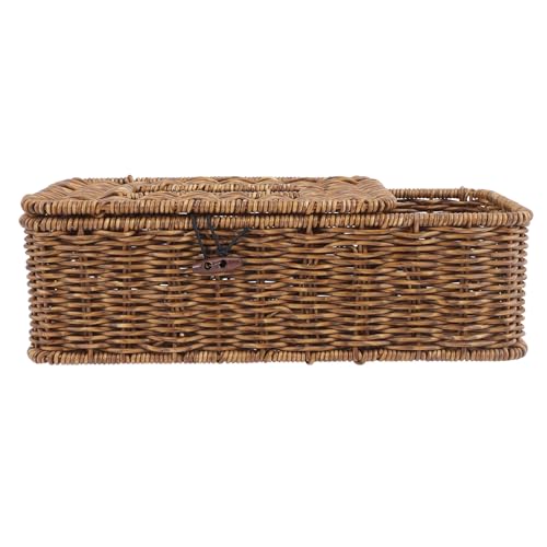 Cabilock Imitation Rattan Taschentuchbox Multifunktionale Aufbewahrungsbox für Wohnzimmer und Büro Eleganter Tissue Holder für Aufgeräumte Umgebung Leicht und Platzsparend für Servietten und von Cabilock