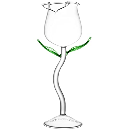 Cabilock Kelchgläser Weingläser Rose Rose Cocktailglas Blumenweinglas Blumengetr?nkset 400 Ml ?ten für Hausw?rmende Hochzeits Geburtstagsfeierlichkeiten Flower Glass Wine von Cabilock