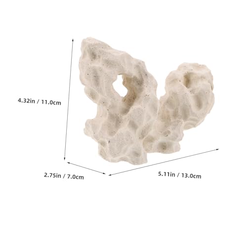 Cabilock Keramik-dekorationsfelsen Für Aquarien Kleiner Dekorstein Aquarien-Dekoration Dekor Blumentopf-steindekor Schreibtisch-dekor Tank- Ornament von Cabilock