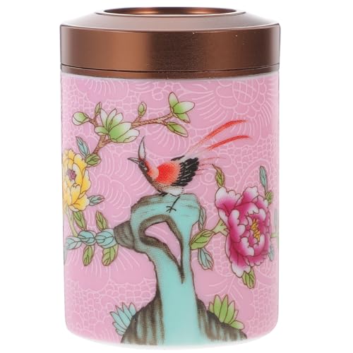 Cabilock Eleganter Rosa Keramik Teebehälter Mit Metallverschluss Luftdicht Vorratsdose Für Tee Kaffee Gewürze Und Kräuter Zufällige Muster Dekoratives Küchenaccessoire Cabilock Eleganter Rosa Keramik Teebehälter Mit Metallverschluss Luftdicht Vorratsdose Für Tee Kaffee Gewürze Und Kräuter Zufällige Muster Dekoratives Küchenaccessoire von Cabilock