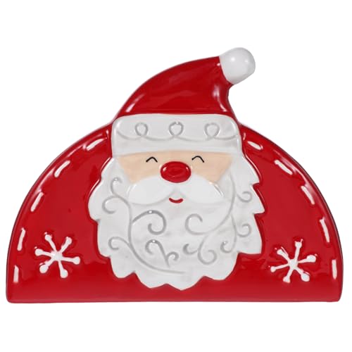 Cabilock Keramik-Weihnachtsmann Weihnachts-Serviettenhalter Weihnachts-Roter Zwerg Taschentuchspender Handtuch-Papier-Aufbewahrung Organizer Schreibtisch-Serviettenständer Ständer Für von Cabilock