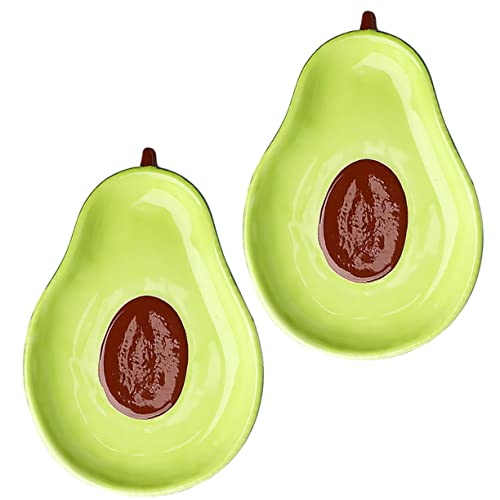 Cabilock Keramik-obstschalen 2er-pack Avocado-design Nussplatte Süßigkeitenschale Dekorative Schale von Cabilock