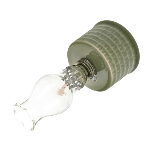 Cabilock Keramik-tischlampe Vintage-öllaterne Rustikale Notbeleuchtung Handbemalte Petroleumlaterne Dekorative Außenlampe Für Zuhause Und Garten von Cabilock