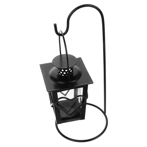 Cabilock Kerzenständer Lampe Ornamente Kerzenhalter Geburtstag Party Dekoration Licht Hochzeit Tee Geriffelte Kerzenständer Votiv Gast Kunst Hoch Retro Rustikal Laternen Eisen von Cabilock