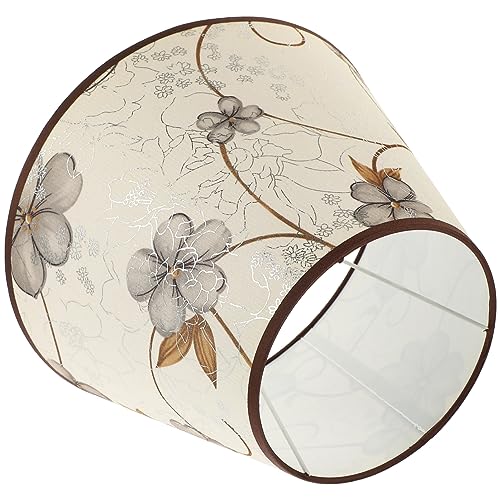 Cabilock Kinderzimmer Lampenschirm Vintage Stil Blumenmuster Grau Lichtschirme Deckenleuchte Abdeckung Schlafzimmer Lampe von Cabilock