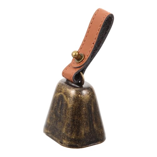 Cabilock Kleine Metallglocke mit Lederband Dekorative Weihnachtsglocke für DIY Projekte Hochzeitsdeko Wand und Gartenverschönerung Festliche für Zuhause und Partys von Cabilock