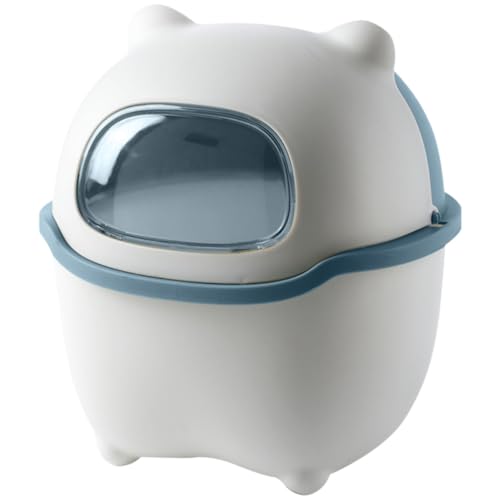 Cabilock Kleiner Desktop Mülleimer mit Klappdeckel Cartoon Bär Design Robuster Abfalleimer für Badezimmer und Büro Praktischer Mini Abfallbehälter als Schreibtisch Organizer Cabilock Kleiner Desktop Mülleimer mit Klappdeckel Cartoon Bär Design Robuster Abfalleimer für Badezimmer und Büro Praktischer Mini Abfallbehälter als Schreibtisch Organizer von Cabilock