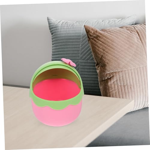 Cabilock Kleiner Desktop mülleimer mit Deckel Multifunktionaler Kompakter Schreibtisch abfallbehälter Geruchsdicht Platzsparend Süßes Cartoon design für Büro und Zuhause von Cabilock