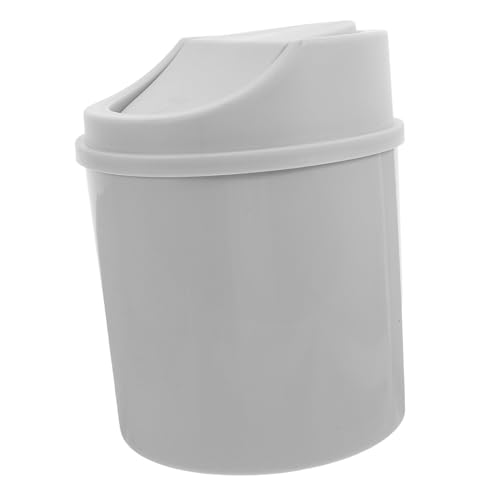 Cabilock Kleiner Tischmülleimer mit Drehbarem Deckel Kompakter Abfalleimer für Büro Schlafzimmer und Arbeitsplatte Platzsparender Mini Desktop Mülleimer von Cabilock