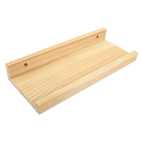 Cabilock Kleines Wandregal aus Holz Schwimmendes für Schlafzimmer Wohnzimmer Natürlichem Kiefernholz zur Dekoration Aufbewahrung von Cabilock