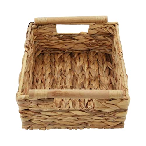 Cabilock Aufbewahrungskorb aus Rattan Snackkörbe für Kinder Rattankörbe mit Griffen Dekor gewebter Toilettenartikelhalter handgeflochtener Korb aus Rattan Stroh schmücken von Cabilock