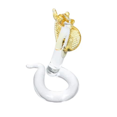 Cabilock Kristall Schlange Statue Dekorative Figur für Tisch Regal Neujahrs Deko Einzigartiges Design aus Sicherem Kristallmaterial Kompakt für von Cabilock