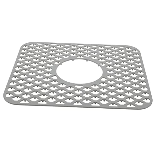 Cabilock Küchen Silikon Spülbeckenmatte Rutschfeste Fall Filtermatte mit Geräuschdämmung für Spülbecken und Arbeitsplatte Langlebig Vielseitig Einsetzbar Graues Design mit Mittigem von Cabilock