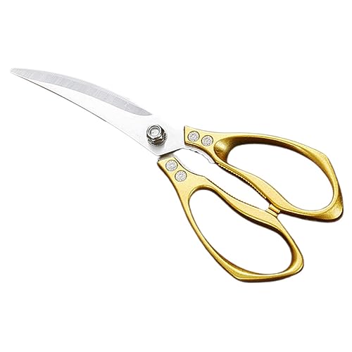 Cabilock Küchenschere Wiederverwendbare Grillschere Scheren Verschleißfeste Lebensmittelschere Küchenwaren Lebensmittelschere Für Den Haushalt Küchenzubehör Golden Rostfreier Stahl von Cabilock