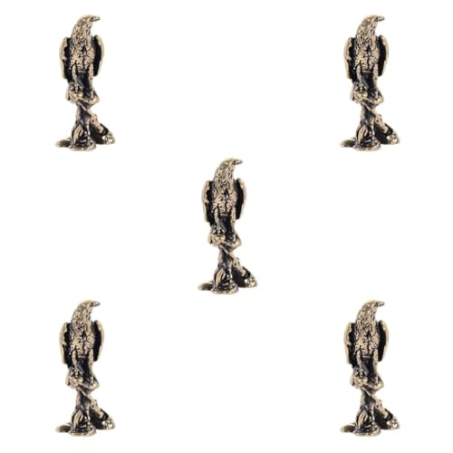 Cabilock 5 Stücke Messing Adler Statue Desktop Kunst Decor Realistische Adler Figurine Für Wohnzimmer Büro Hause Tisch Dekoration von Cabilock