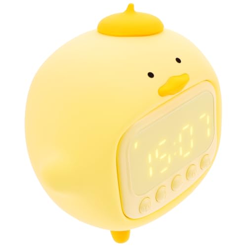 Cabilock LED Nachtlicht Wecker Entzückende Entenform Multifunktionale Nachttischlampe Kinderzimmer Warmes Licht Schlafzimmer Dekoration Kompaktes Design von Cabilock