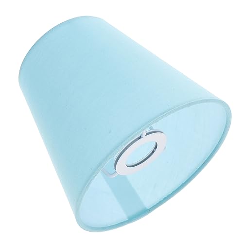 Cabilock Lampenschirm E14 Fassung Retro Stil Stoff Lampenschirm Hellblau Vintage Design Für Tischlampe Hängelampe Kronleuchter Und Wandleuchte von Cabilock