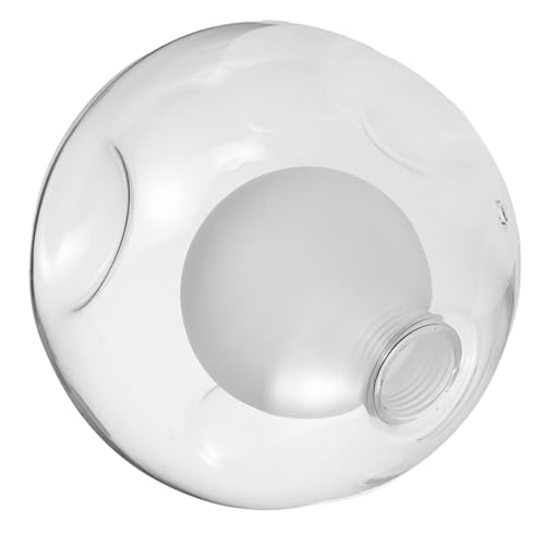 Cabilock Lampenschirm Schraubfassung Doppelglas Kugelform Durchmesser Transparenter Lampenschirm mit Dreifach Vertiefung für Deckenleuchten Wohnzimmer Kronleuchter Pendelleuchte von Cabilock